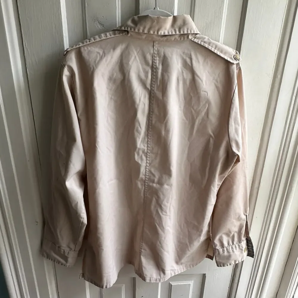 Vintage Levi’s Panatela Signature Shirt 70s Beige Military Button Down M